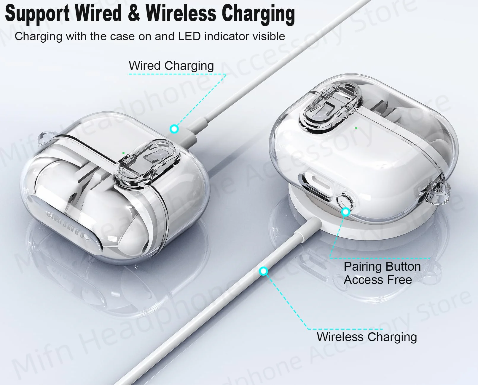 جراب قفل آمن بدروع شفاف ، غطاء سماعة رأس ، PC Fundas ، الوقاية من السقوط ، جديد من sampung ، Buds 3 Pro ، 42