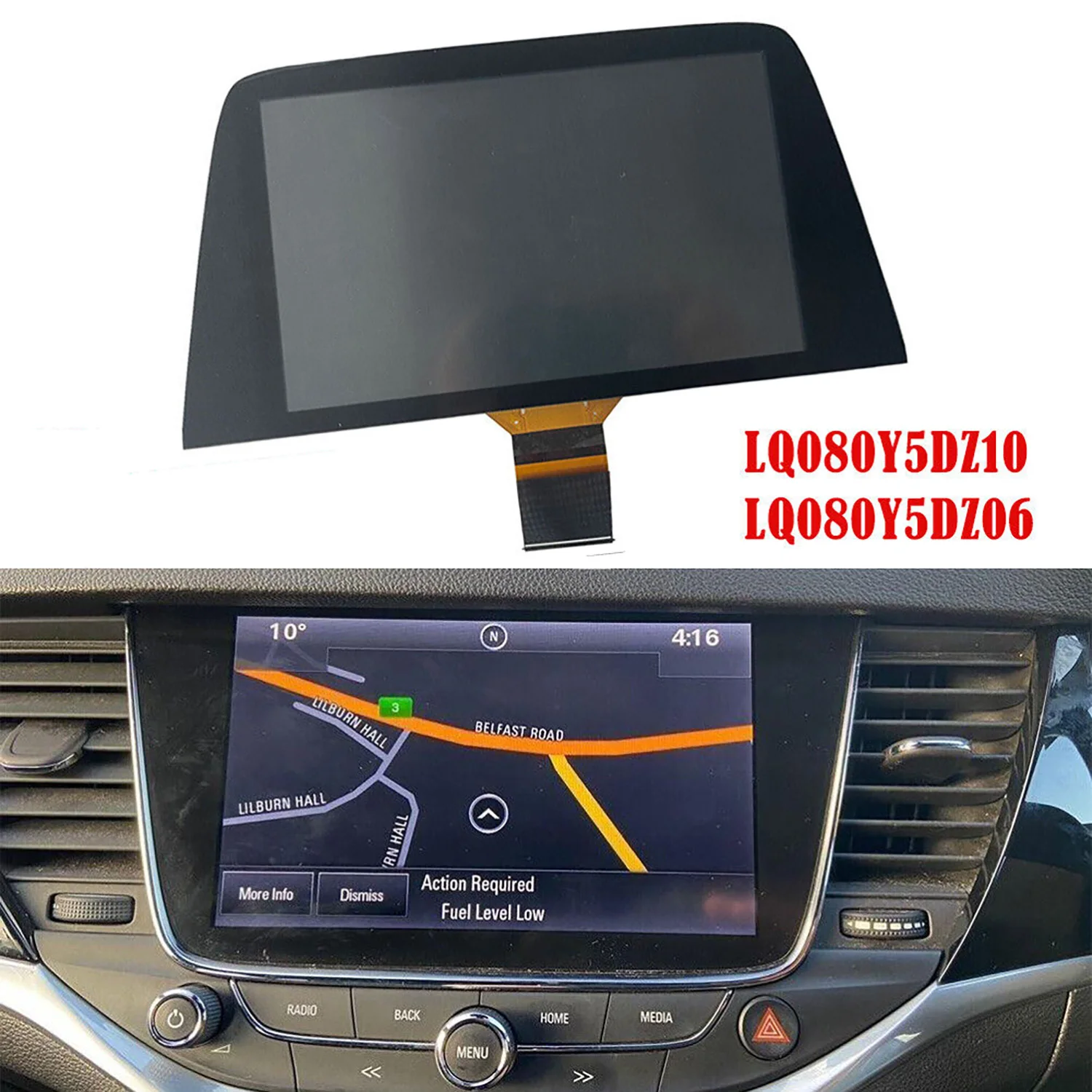 39042448 LCD Radio Touch Screen Display Assembly For Opel Astra K 900 2015-2019 LQ080Y5DZ06 LQ080Y5DZ09 LQ080Y5DZ10 LQ080Y5DZ11