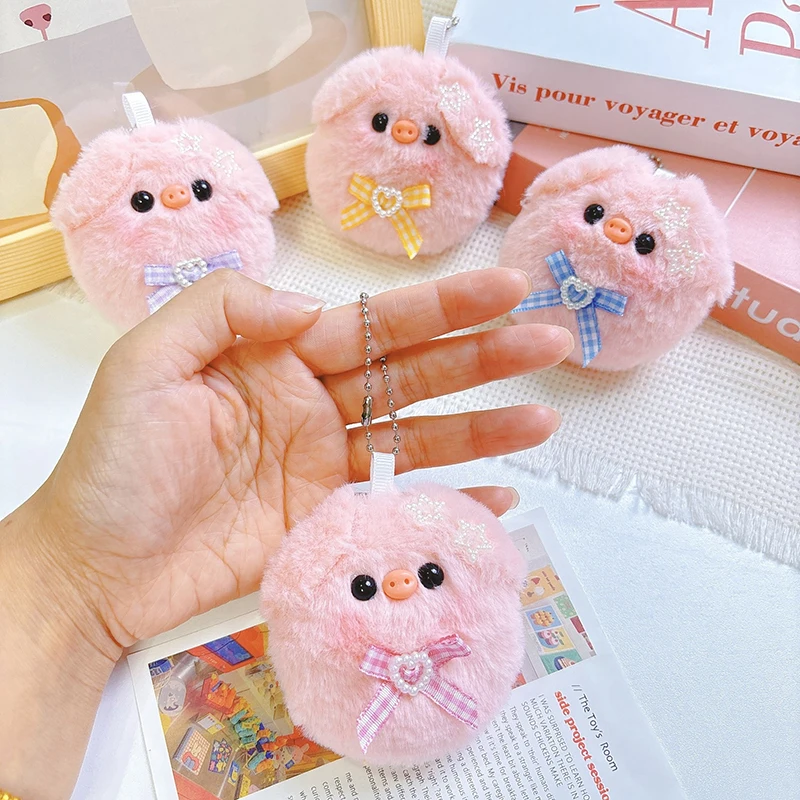 Porte-clés en peluche de overmignon, jouet en peluche doux et moelleux, pendentif de sac à dos, voiture, drôle, mignon, couinement, accessoires, cadeau, prédire