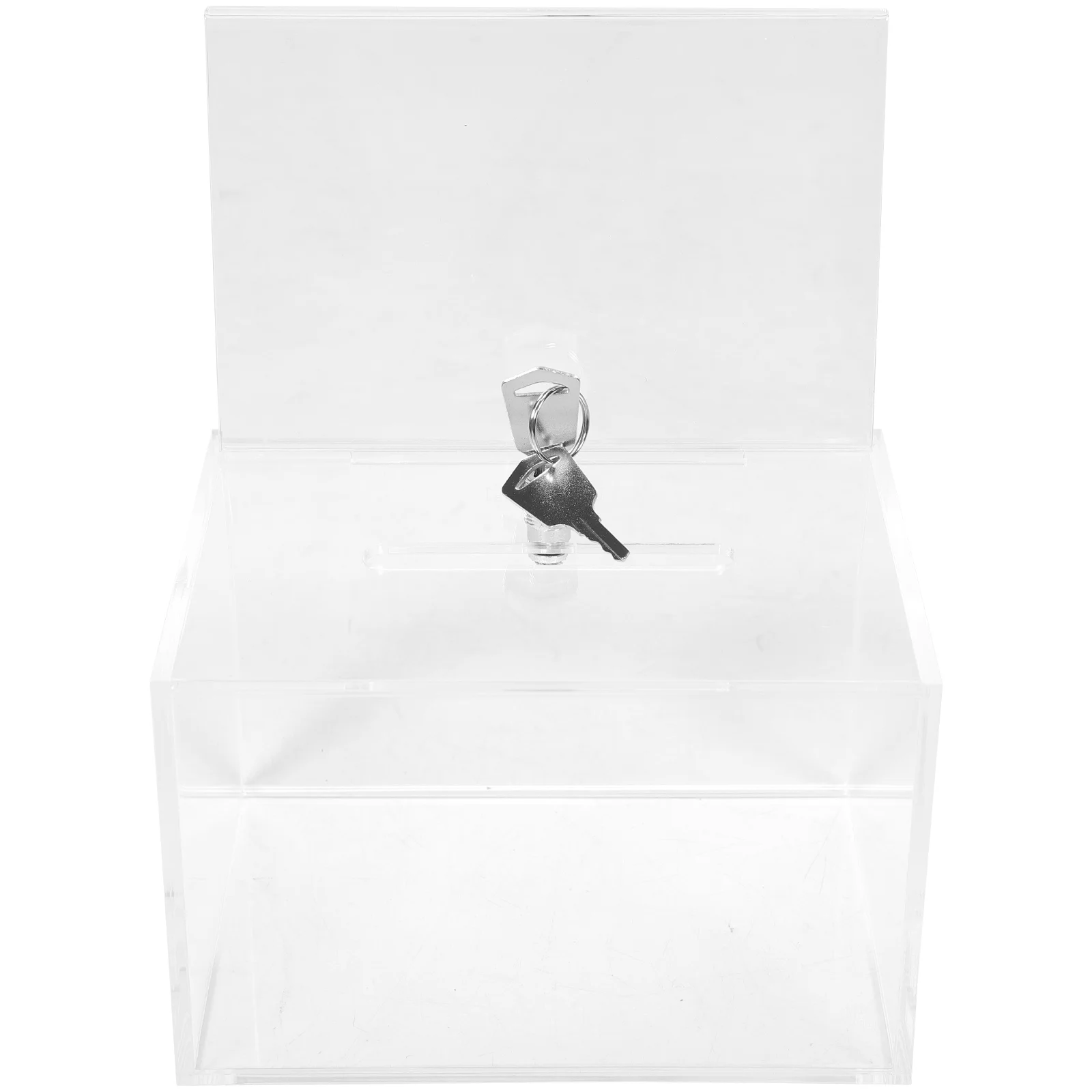 

Acrylic Ballot 16X11.5X20.4CM Clear Large Capacity Voting Donation Suggestion Wall Mailbox Wall Mailbox Key Lock