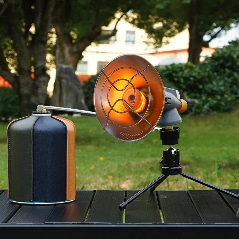 กลางแจ้งแบบพกพา Mini เครื่องทําความร้อนฤดูหนาว Camping ตกปลาเต็นท์เตาแก๊ส Burner เครื่องทําความร้อน Survival อุปกรณ์ Windproof สแตนเลส