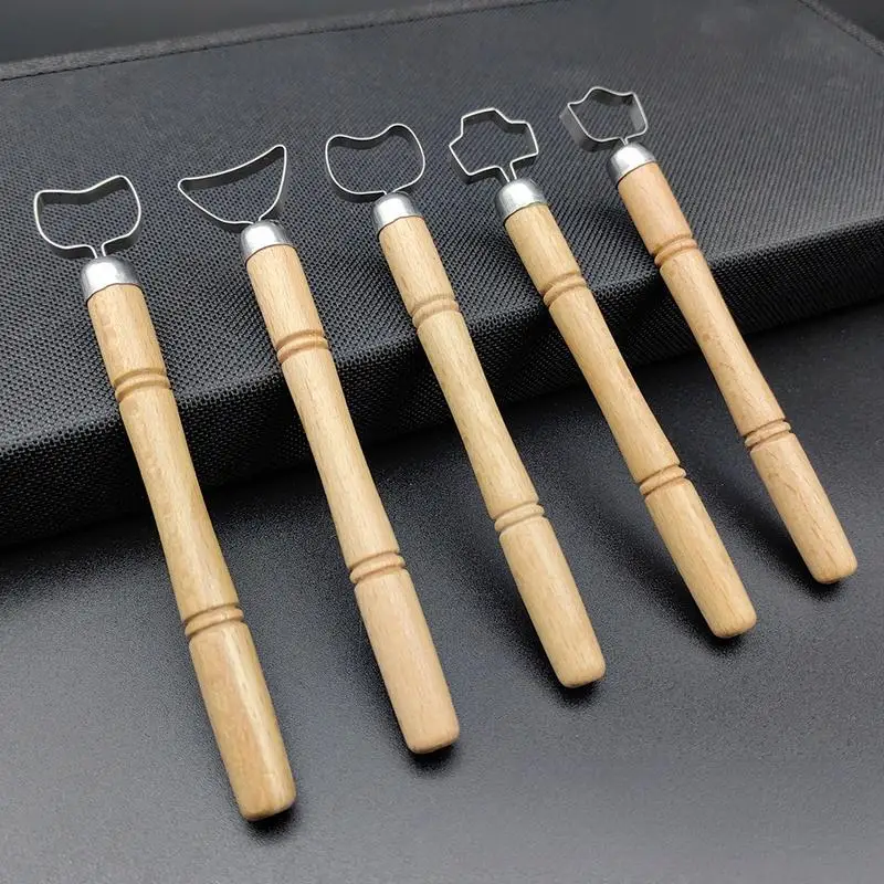 5pcs/Set Pottery Ceramic Tool Trimming Knife Single Head Ring Scraper DIY Clay Sculpture Carving Texture Scraping Forming Tool