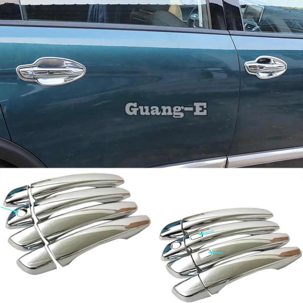 

For Peugeot 5008 2017 2018 2019 2020 2021 Car Cover Stick Frame Lamp Trim ABS Chrome Body Door Handle Armrest Handrail Parts