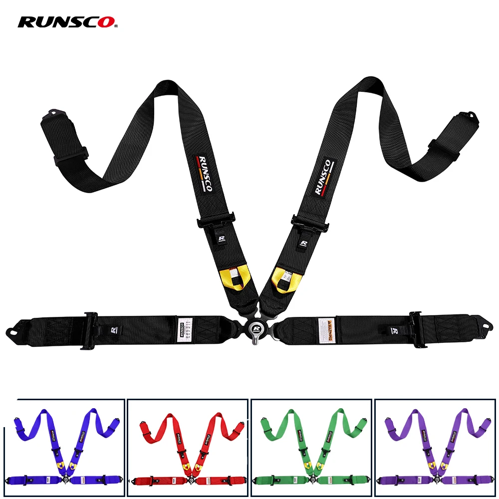 

Racing Seat Belt 4-Points 3 Inch Harness Camlock Quick Release Snap-On 3"Adjustable Drift Safe Shoulder Strap Car Safety Harness