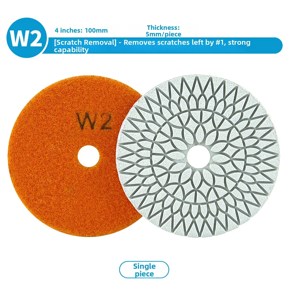 Wet Grinding Pads Diamond Polishing 5mm Diamond And Resin Heat Dissipation Design Three Step Polishing Process