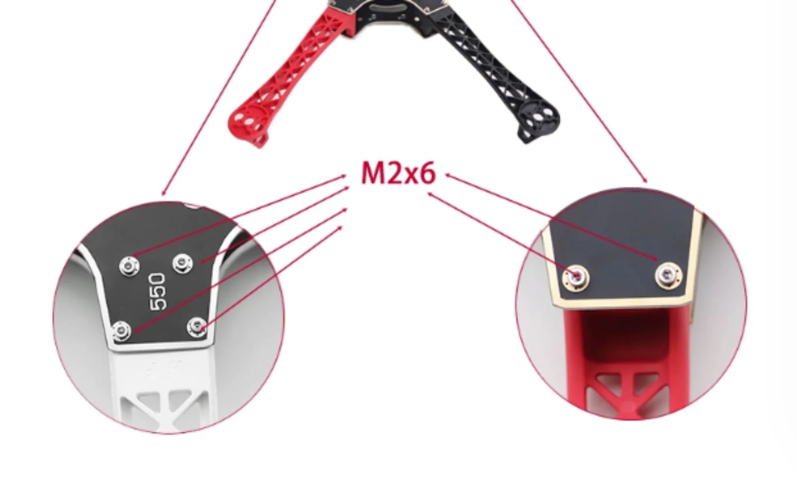 F550 Hexa-Rotor Air Frame FlameWheel Kit 550 mm As  For KK MK MWC MultiCopter Hexacopter UFO Heli