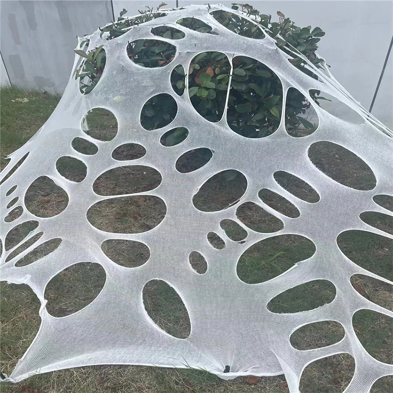 2/4m Halloween Decorations Outdoor Spider Web Giant Stretchy Netting Spider Webbing Ripped Cobweb Haunted House Prop Decor