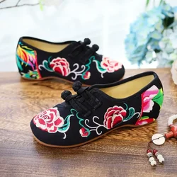 Women's Shoes Fashion Vintage Elegant Ethnic Style Embroidery Streetwear Chinese Style Casual Shoes for Women Hanfu Comfortable