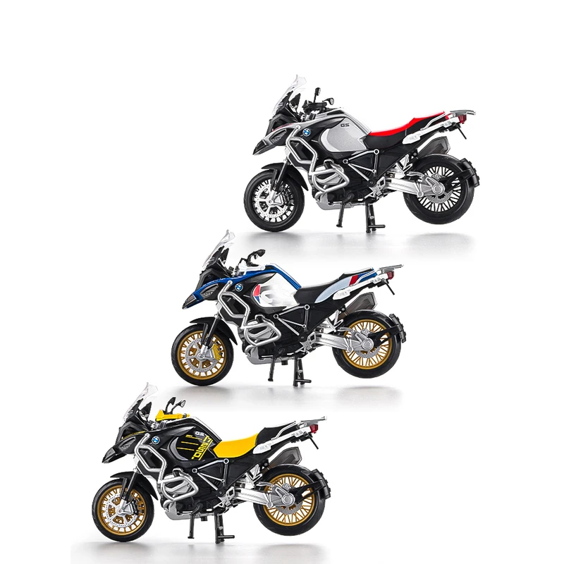 1:12 BMW R1250GS ADV Motorcycles Simulation Alloy Motorcycle Model Shock Absorbers Sound and Light Collection Toy Car Kid Gift