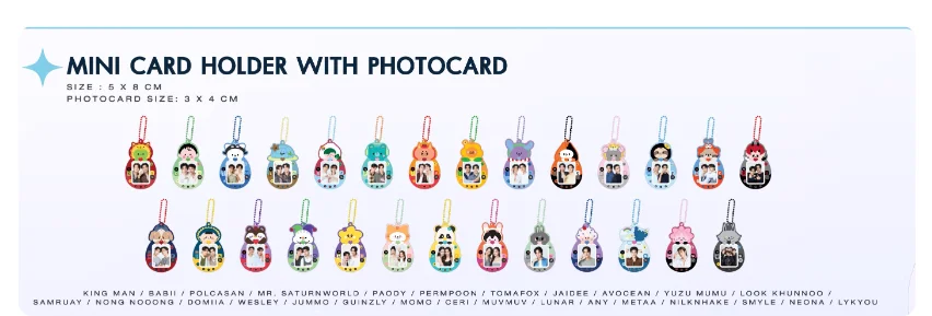 Official Gmmtv Geminifourth Williamest Pondphuwin Joongdunk Taynew Offgun Milklove Nantam Film Mini Card Holder With Photocard