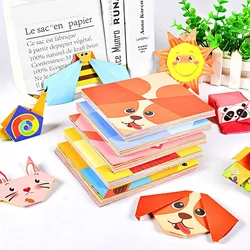 DIY Craft Kits 54 PCS Children Origami Paper Book for Animal Pattern 3D Puzzle Folding Toy Kids Handmade Kindergarten Arts To L1