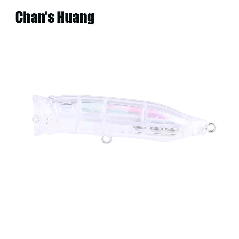 

Chan's Huang 20 шт. Высокое качество 7 см 8 г топвотер Поппер приманки неокрашенные рыболовные приманки заготовки воблер внутри фольги маленький Поппер