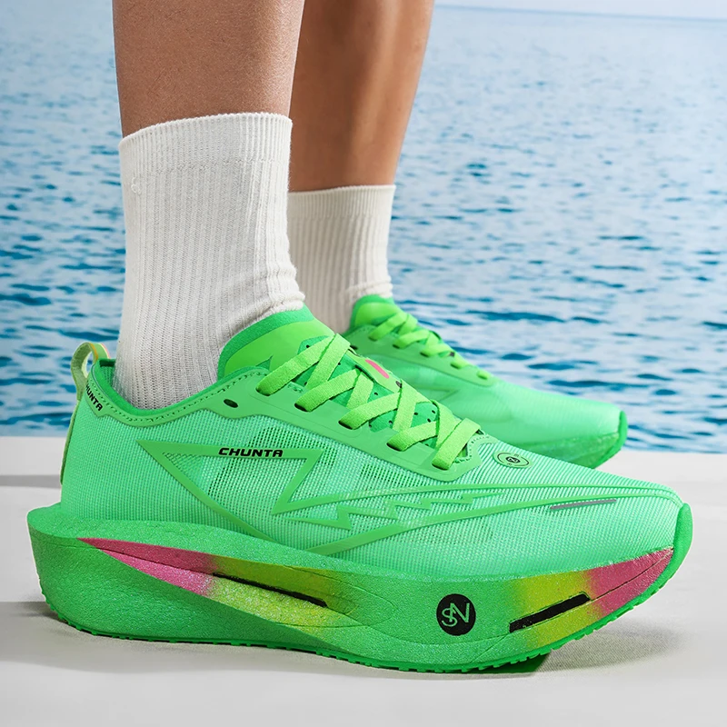 

Men Breathable Mesh Racing Trainers Lightweight Speed Running Shoes Ventilated Summer Marathon Athletic Performance Footwear