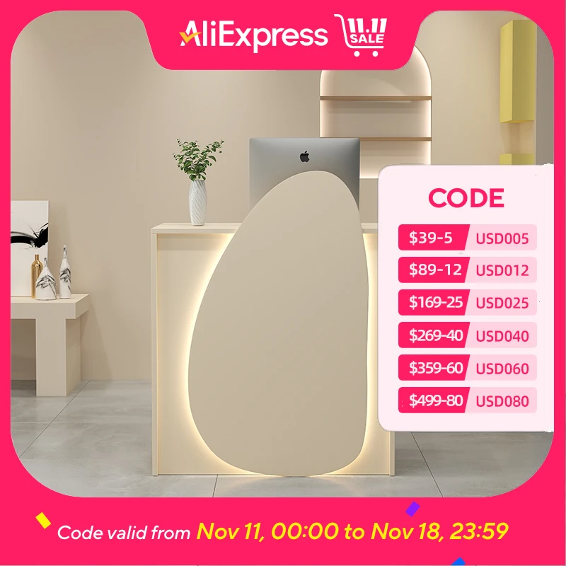 

Design Restaurant Reception Desks Modern Led Hotel Luxury Reception Desks Front Cashier Drawers Empfangstheke Office Furniture