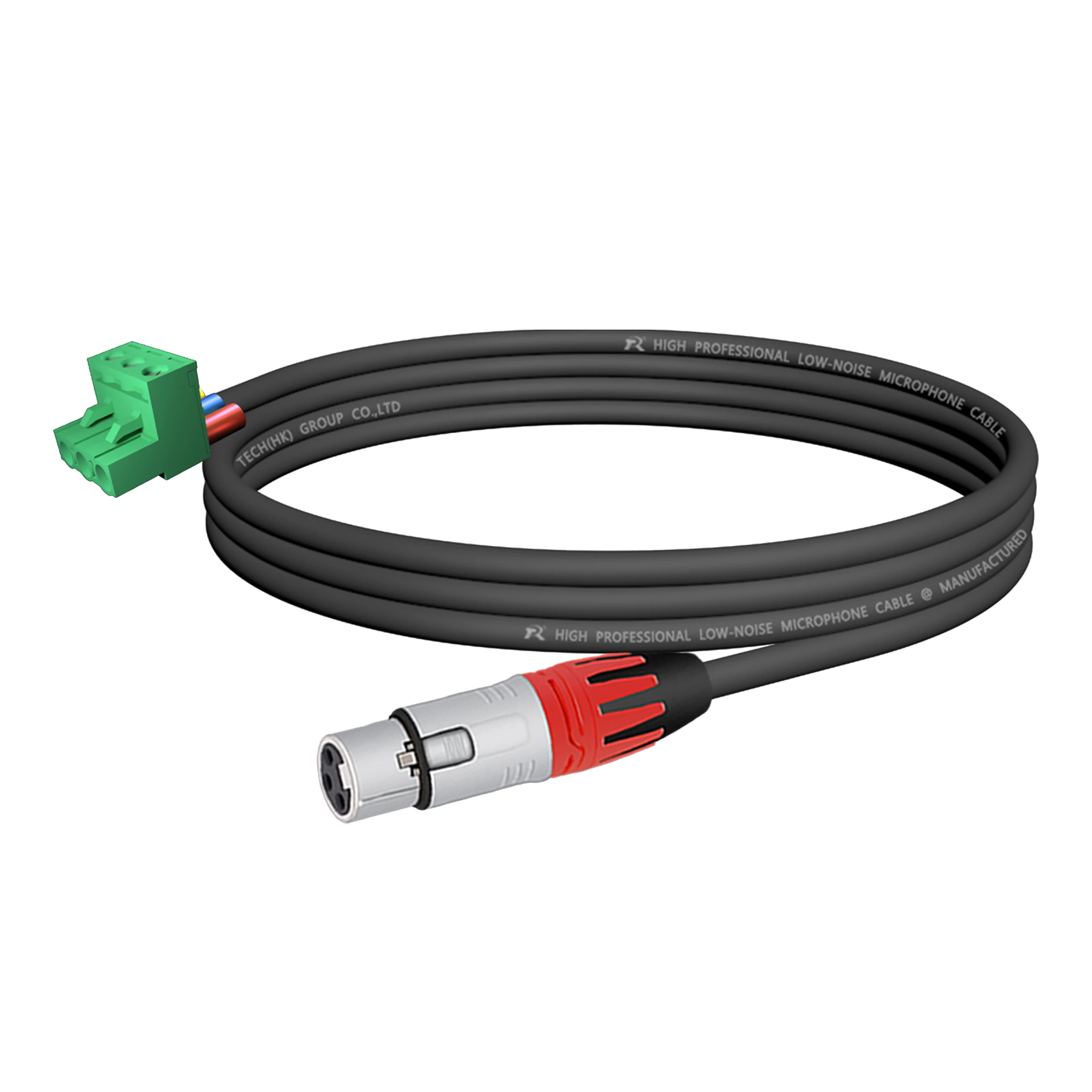 Weißer XLR-Stecker für direkte Einsteckverbindung mit Anti-Rutsch-Abdeckungen, 5,08 mm 3-poliger Phoenix-Steckeranschluss, 3-Loch M/F XLR, Audio-Verbindungskabel – Detail 9