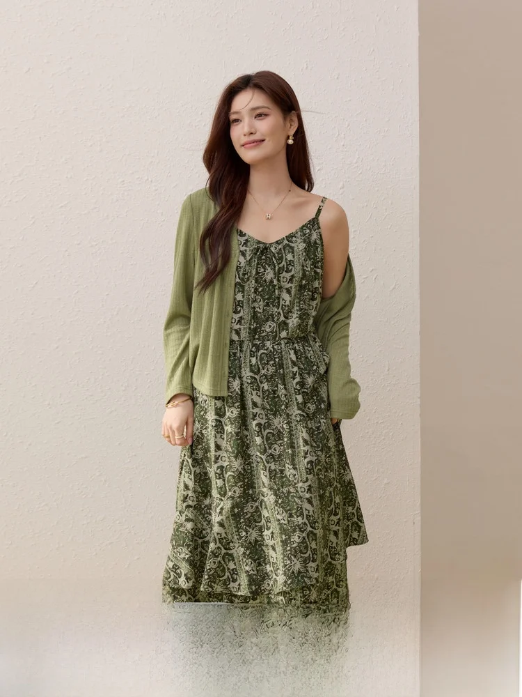 

Ретро-этнический комплект из двух предметов в стиле для отдыха, больших размеров, женский летний модный комплект с пуговицами, приталенный, с длинными рукавами