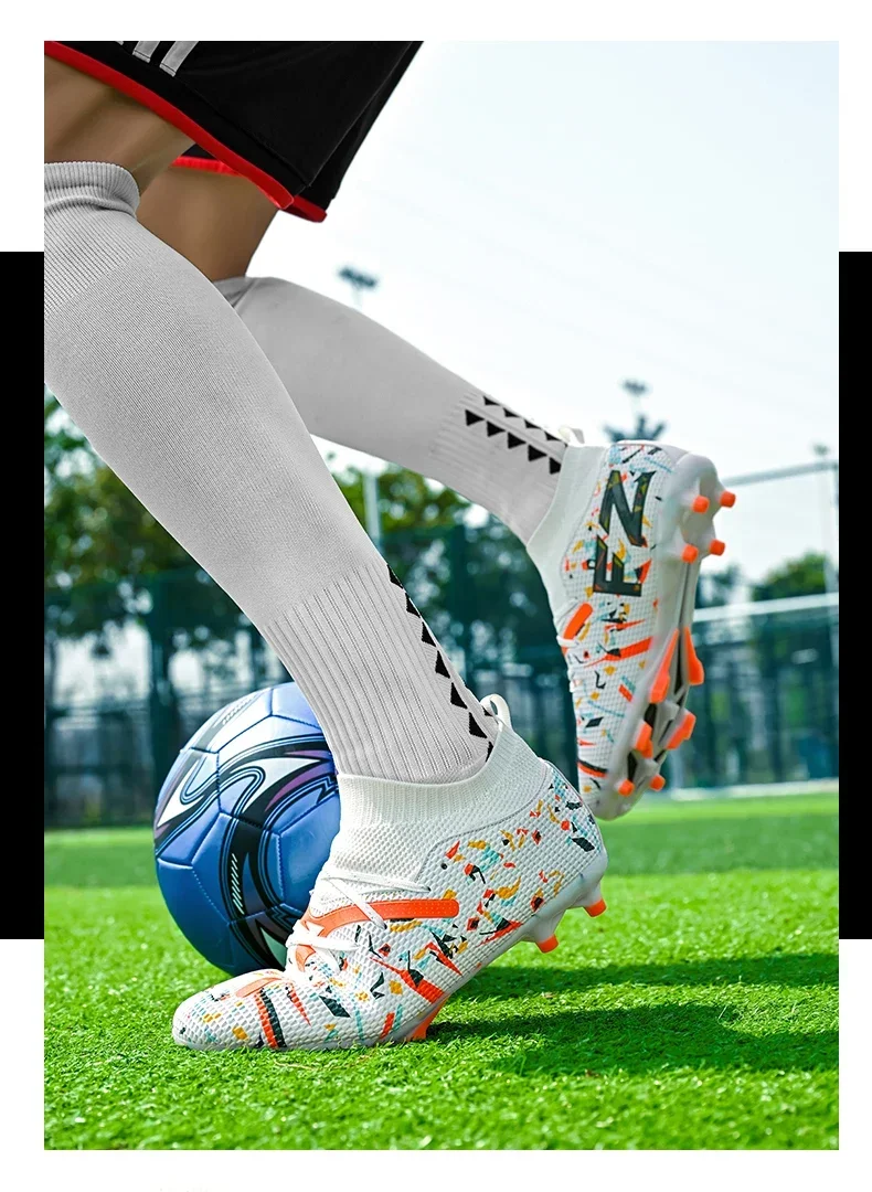 Fußballschuhe für Herren, professionelle Fußballschuhe, Outdoor-Futsal, Unisex, für Rasenplätze, atmungsaktiv, für Training und Wettkämpfe, rutschfeste Fußballschuhe für Gras. – Detail 21