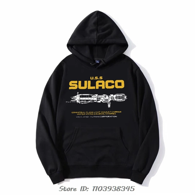 Sci-Fi Film US Colonial Pullover Hoodie Marine Corps USS SULACO Spaceship Hoody Streetwear Oversized Sweatshirt zip up Jacket