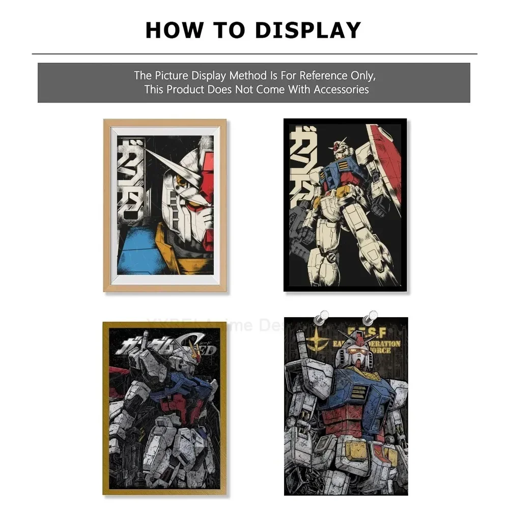 Mobile Suit Gundam Anime Poster Sticker Wall Hanging Painting Desktop Display Home Decoration High Quality Printed Matter