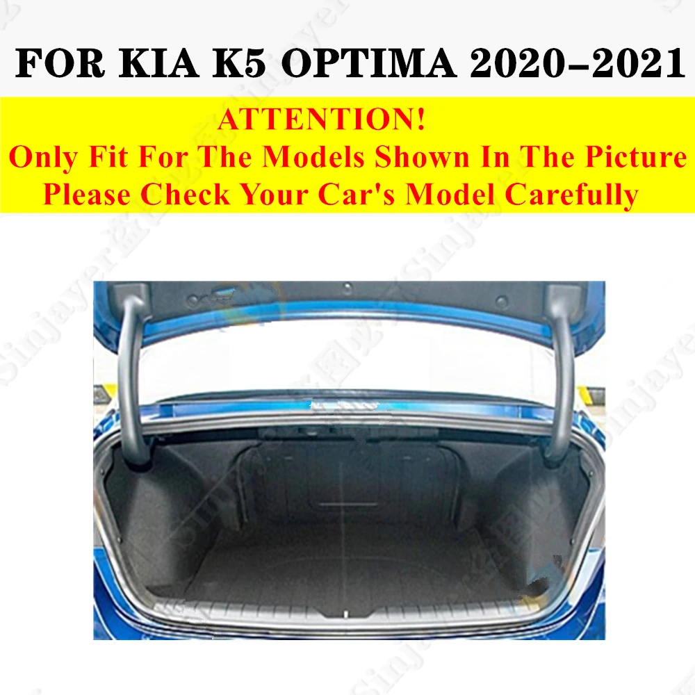 High Side Car trunk mat for KIA K5 Optima 2021 2020 Tail Boot luggage Pad Protect Cover Rear Cargo Liner Interior Accessories