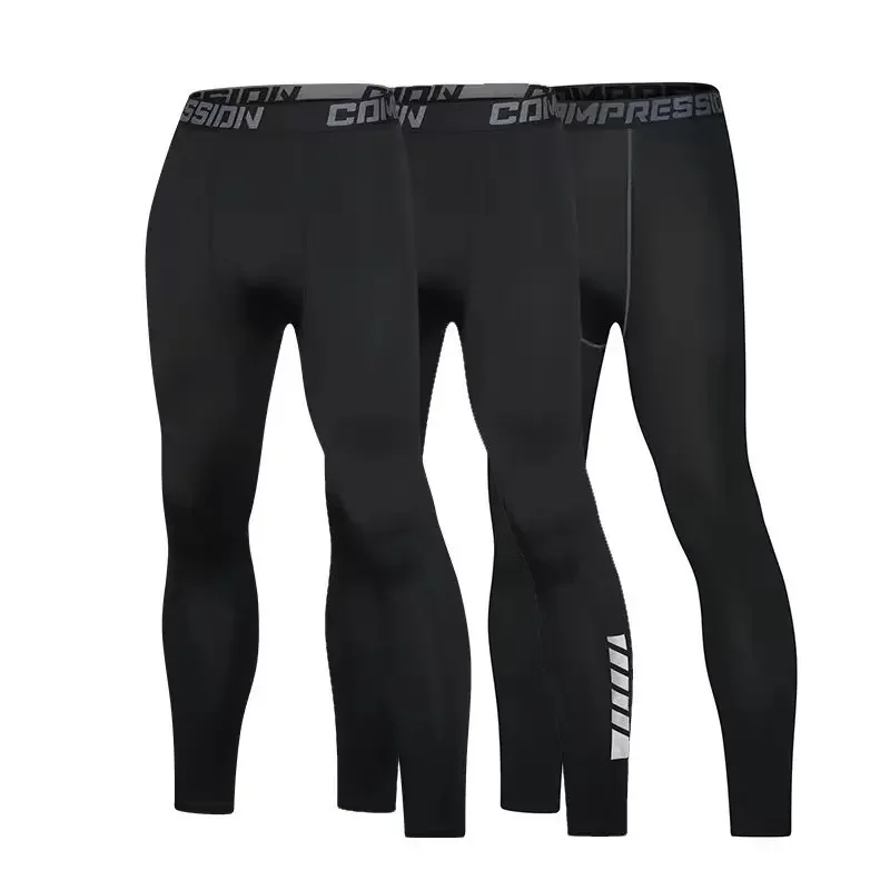 

Men's Compression Pants Sports Fitness Leggings Running Sport Quick Dry Shorts Fitness Training Trousers Male Workout Clothing