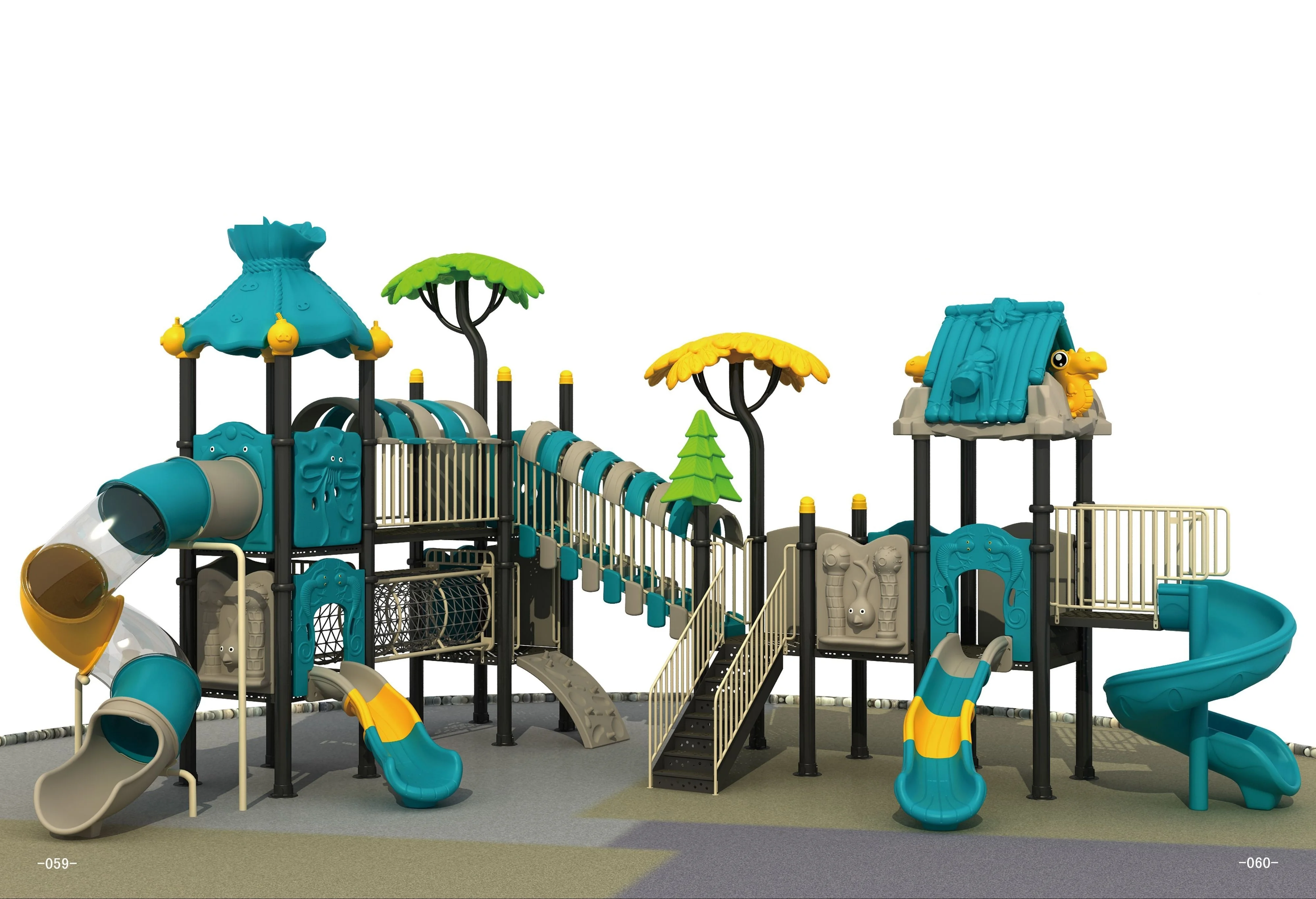 2027 Children's Outdoor Playground Equipment Big Slide for School & Park Amusing Toy for Kids
