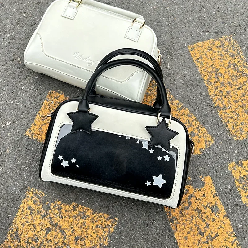 

Y2K Cute Ita Bags Girl Transparent handbag Women small Shoulder Crossbody Bag DIY Tote Lolita Handbags