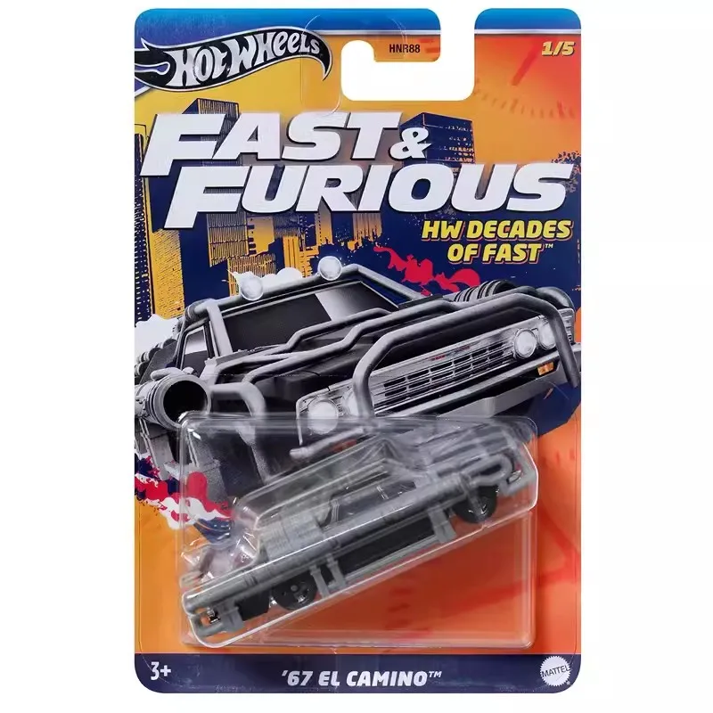 Hot Wheels Fast and Furious HNR88 Case E Miniature Cars EL CAMINO Hotwheels 1/64 Car Model Hoteelws Carros JETTA MK3 Hotweheels