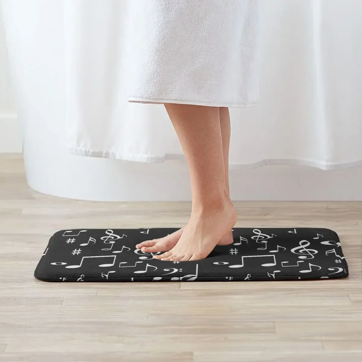 Anti-Slip Rug Doormat Living Room Mat Music Notes Hallway Carpet Welcome Decor