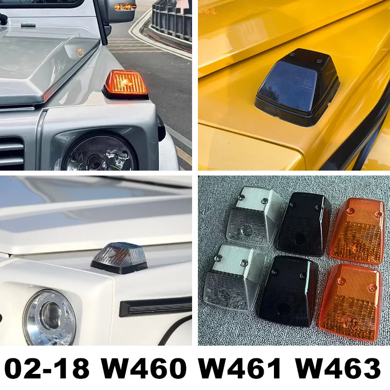 Turn Signal Light Housing Cover Replacement For 1997-2018 Mercedes Benz G-Class W463 G350 G500 G55 G63 G65 Black Silver Yellow
