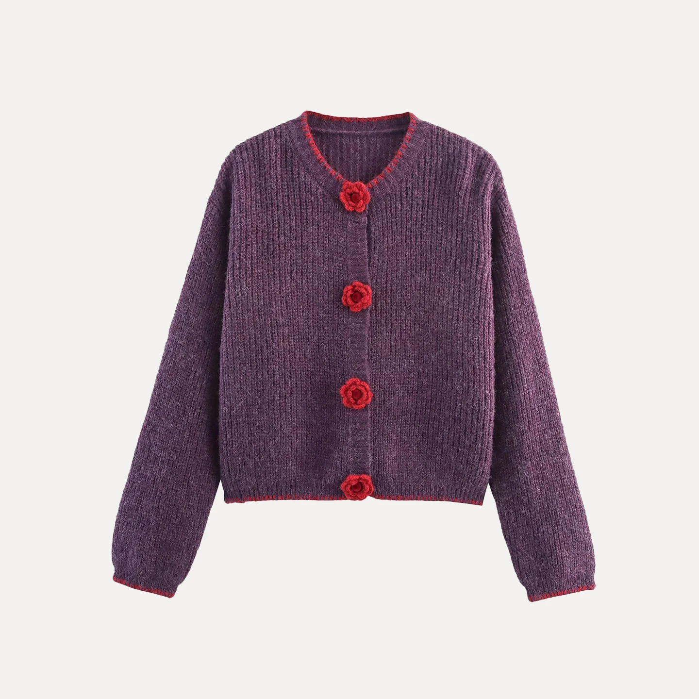 

Ele Long Sve вязаный открытый кардиган, женский модный цветной блузка с цветочным принтом, осень 2021, женский свитер Z