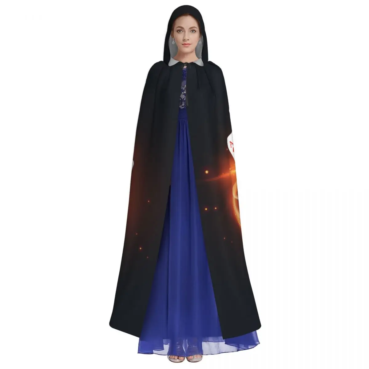 Long Cape Cloak Poker Show Hooded Cloak Coat Hoodies Elf Purim