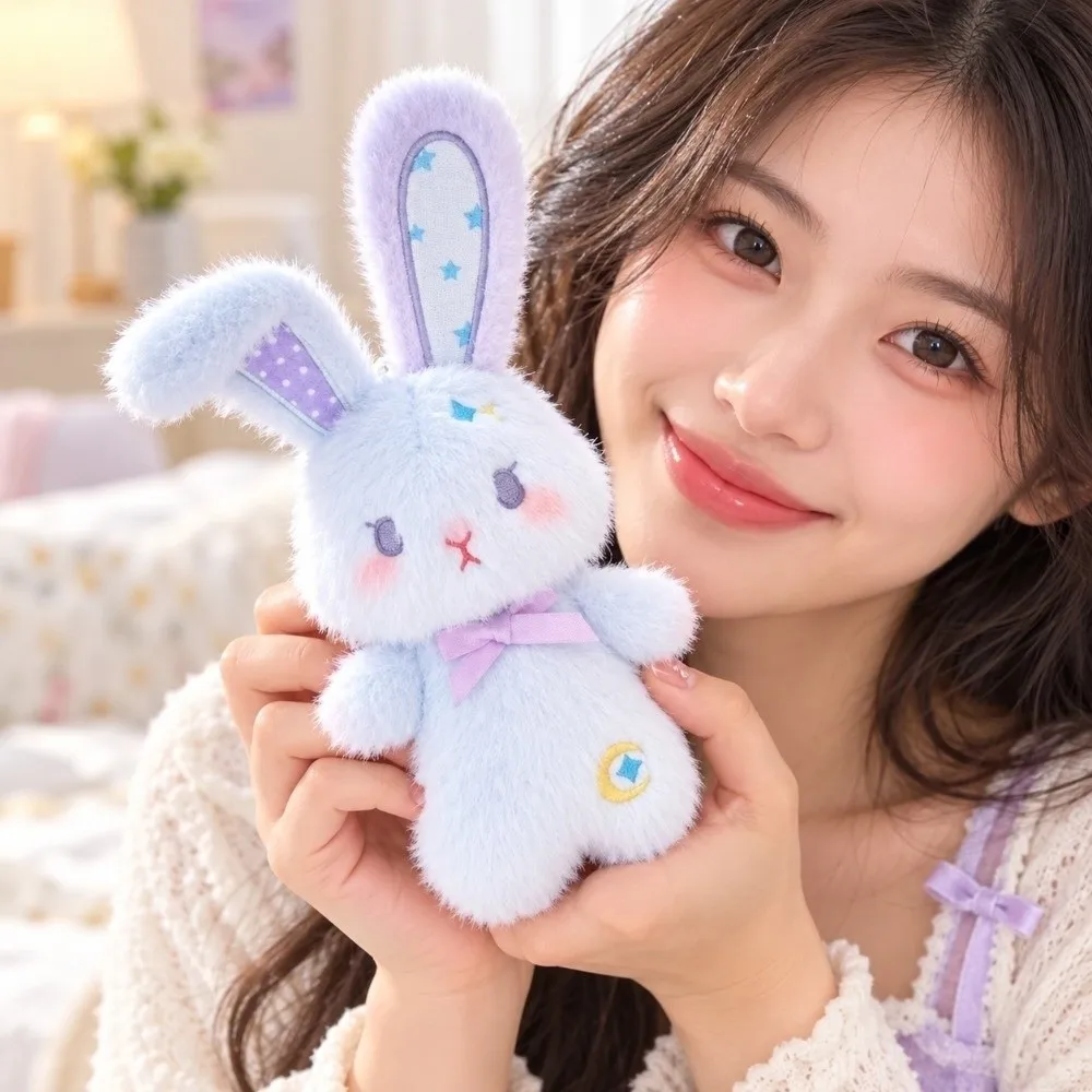 Soft Rabbit Plush Keychain Miniature Size Multi Colors Fluffy Bunny Pendant Exquisite Lightweight Astrology Bunny Keychain