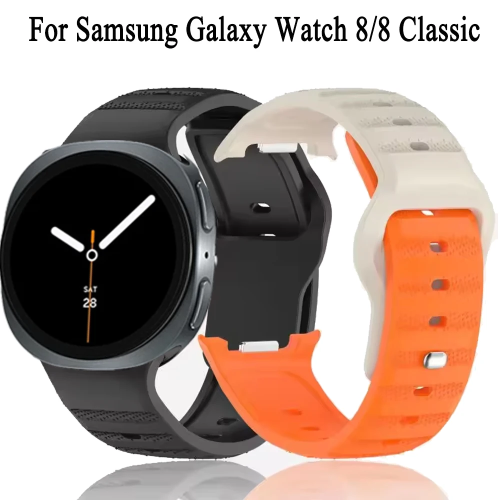 Silikon-Sportarmband für Samsung Galaxy Watch 8 40 mm 44 mm, weiches Armband Correa für Galaxy Watch 8 Classic 46 mm, Ersatzarmband