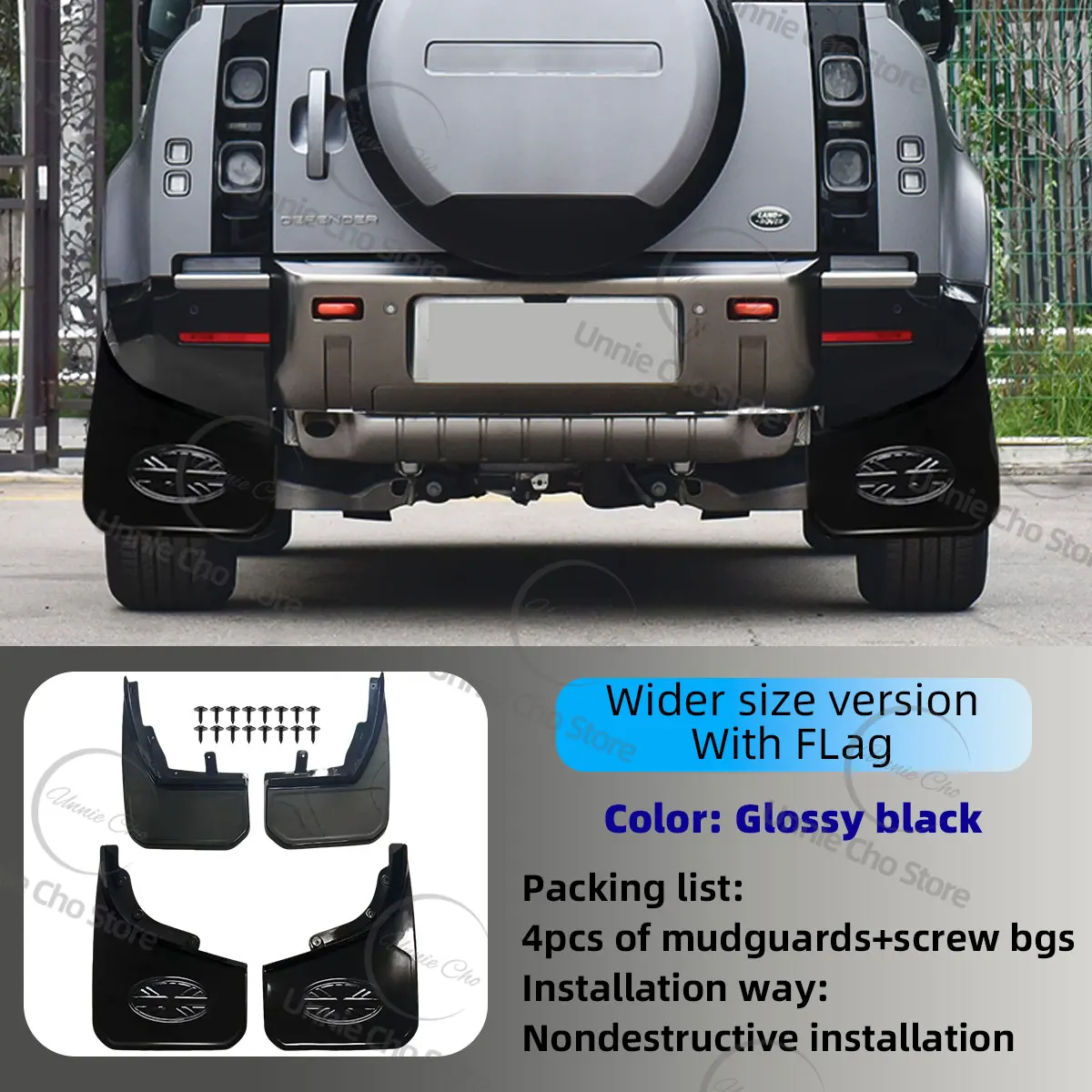 Spatbord Voor Defender 90 110 L663 2020-2025 Geen Ponsen Auto Spatbord Voor Land Rover Defender Accessoires Spatlappen splash Guards