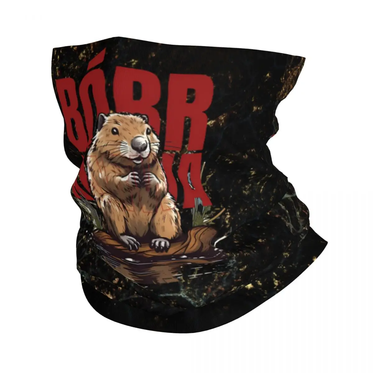 Vibes Bandana Neck Cover Motorcycle Club Bobr Kunwa Funny Beaver Face Scarf Multi-use Cycling Riding Unisex Adult Washable