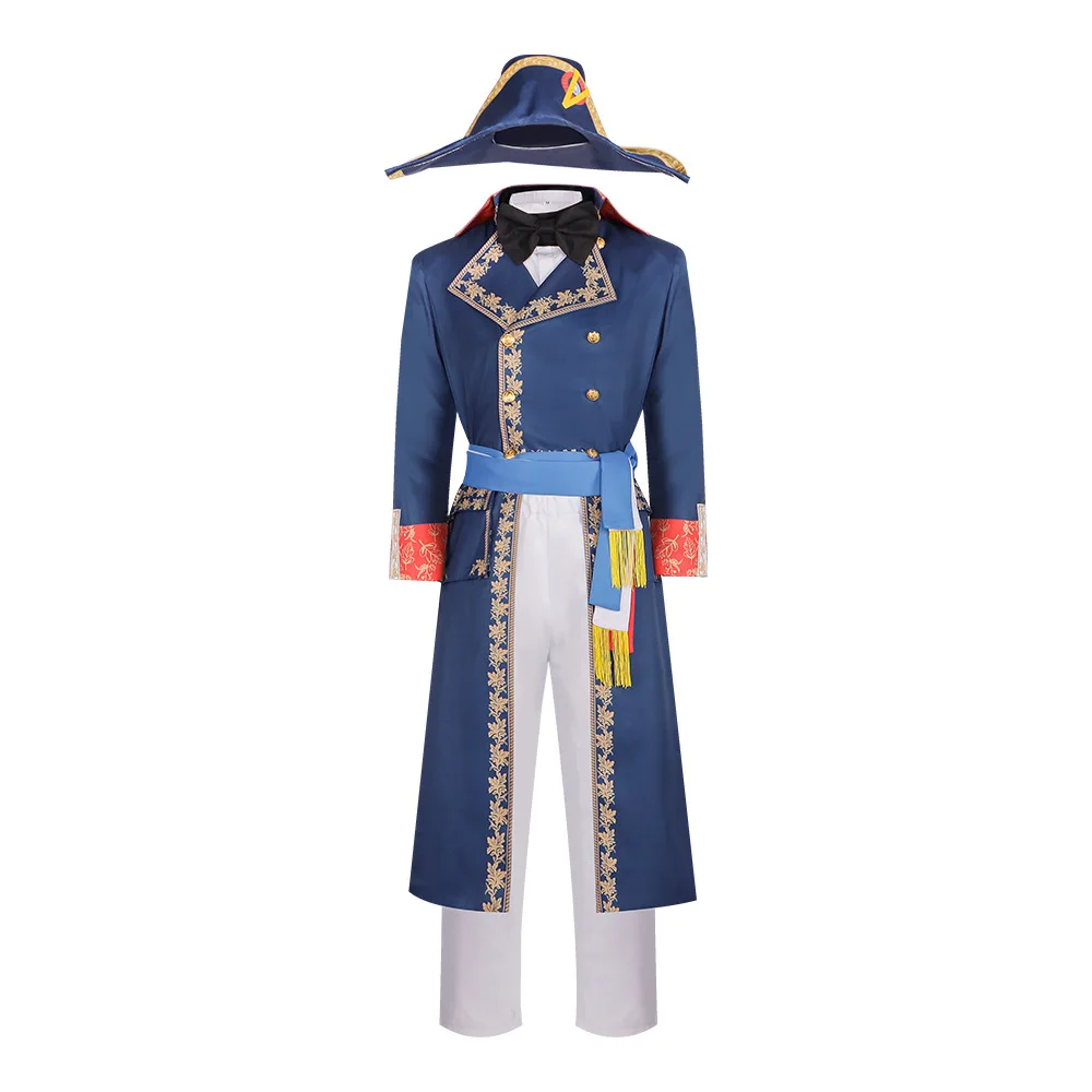 Medieval Royal Knight Costume Napoleon Cosplay Outfit Vintage Court Uniform Men Renaissance Noble Suit for Halloween Carnival Pa - view 5