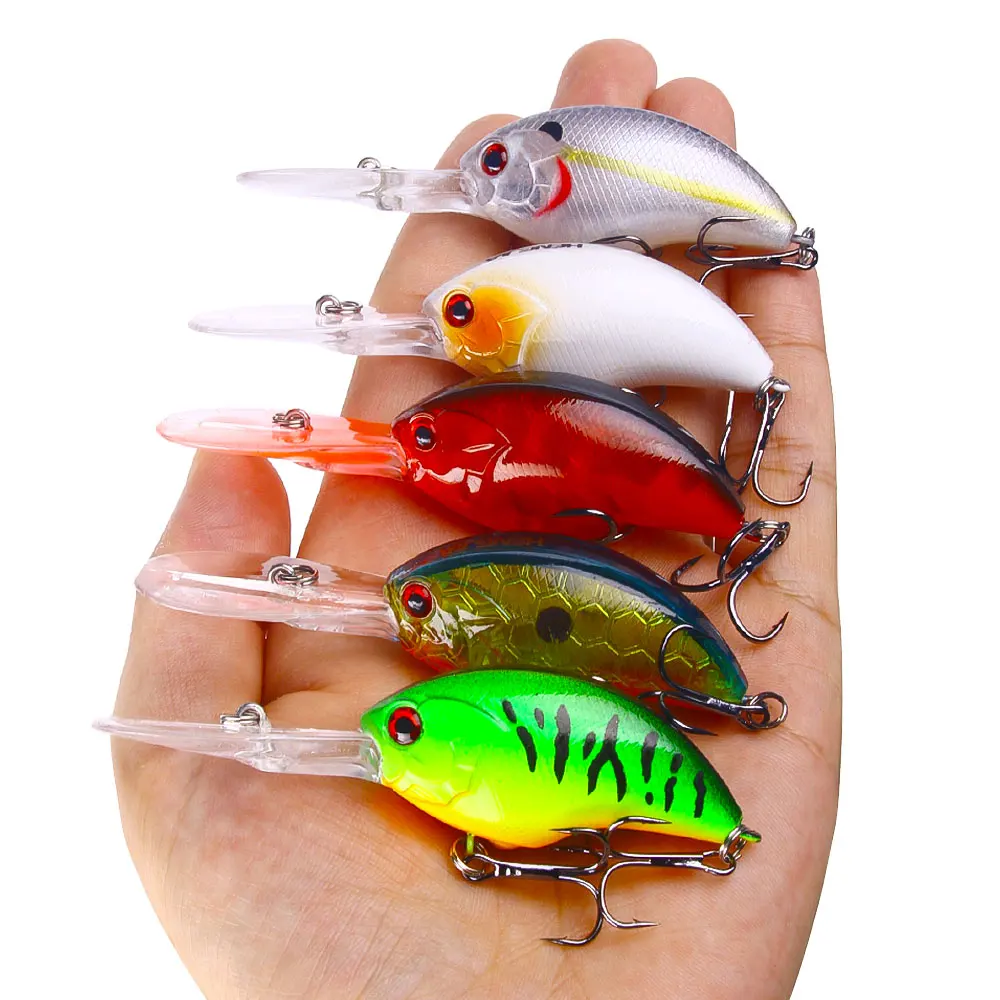 HENGJIA hard plastic top water crankbaits wobbler artificial swimbaits pesca fishing tackles 9cm 13g 6#hooks