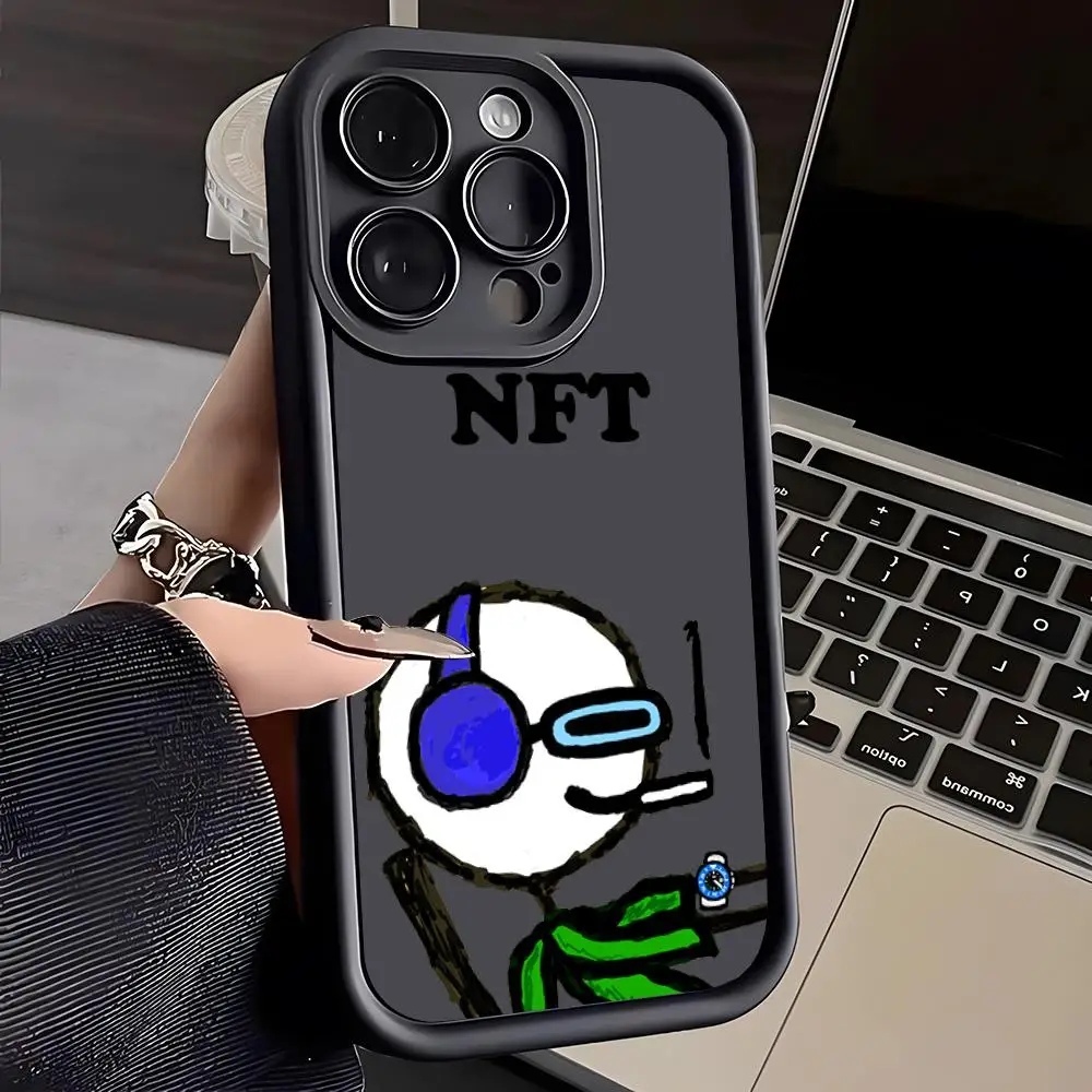 Mfers NFT Phone Case For IPhone 16 Pro Max 15 Pro 14 Plus 13 12 11 XR XS Max X 7 8 Plus Soft TPU Back Cover