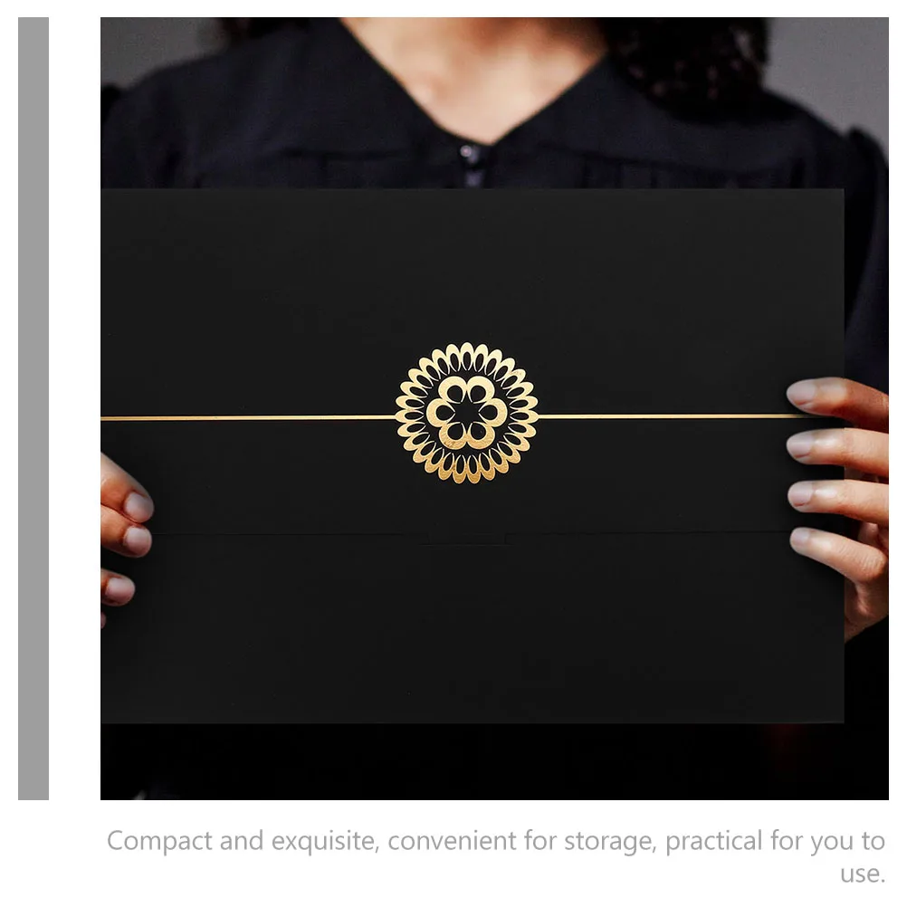 

3pcs Certificate Folder A4 Paper Document Cover Diploma Holder Frame For Graduation Award Certificate Covers Black Blue File