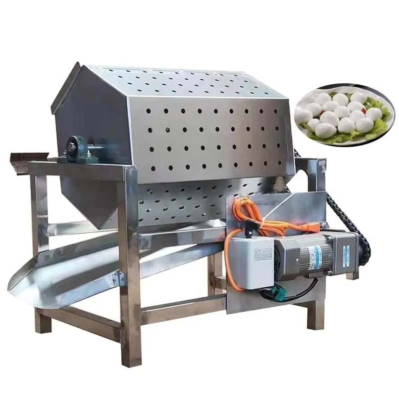 Custom Rotary Type Quail Egg Peeling Machine 304 Stainless Steel Boiled Quail Egg Shell Stripping Machine