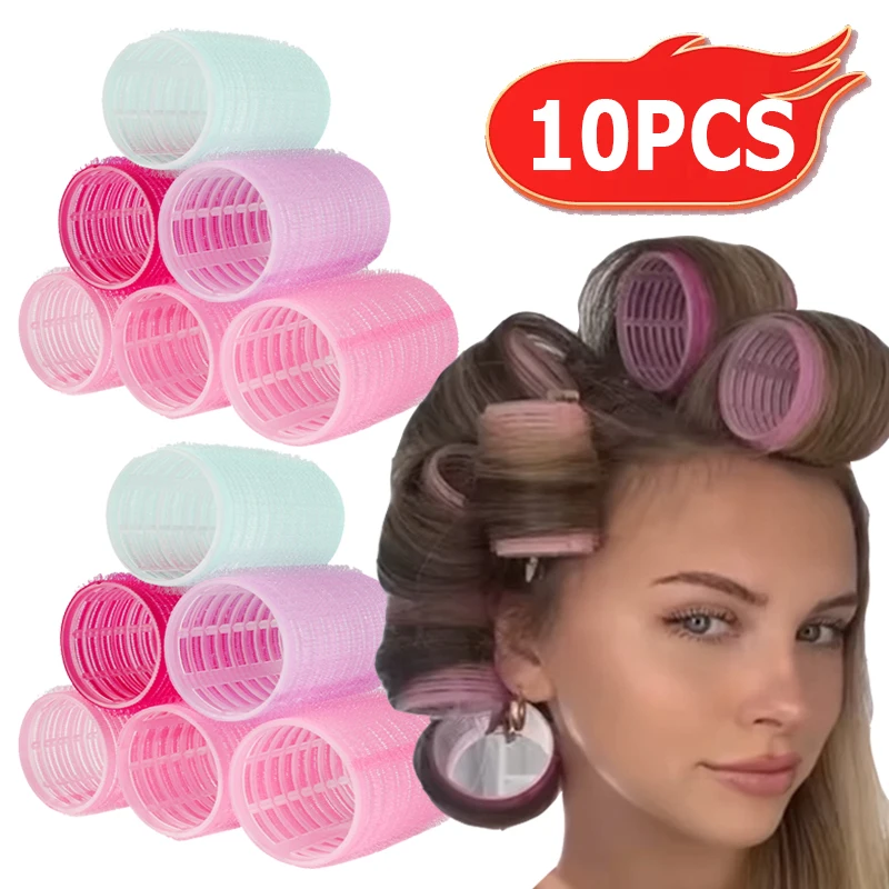 5/10PCS Self-Grip Hair Rollers Random Hair Curlers Hook No Heat Hair Bangs Volume Self-adhesive DIY Hairs Curler Styling Tools