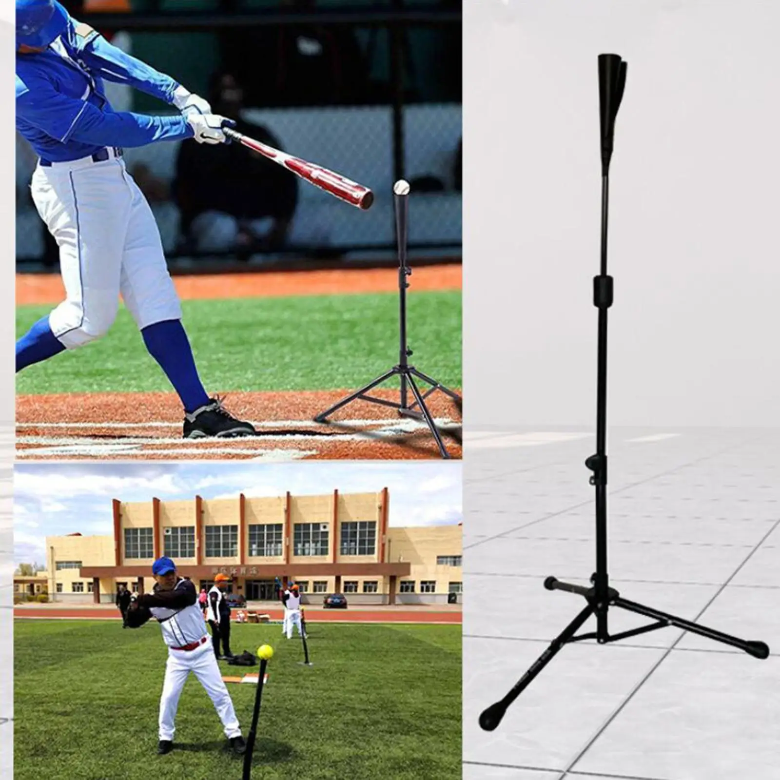 Baseball Softball Batting Tee Hitting Tee Stand Portable Exercise Practice