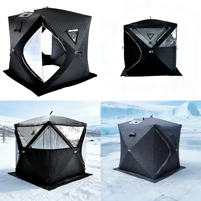 Automatic Pop up Sauna Tent 210D Oxford Cloth 3-Layer Thickened Portable 4-Season Outdoor Camping Tent for Heating Tent