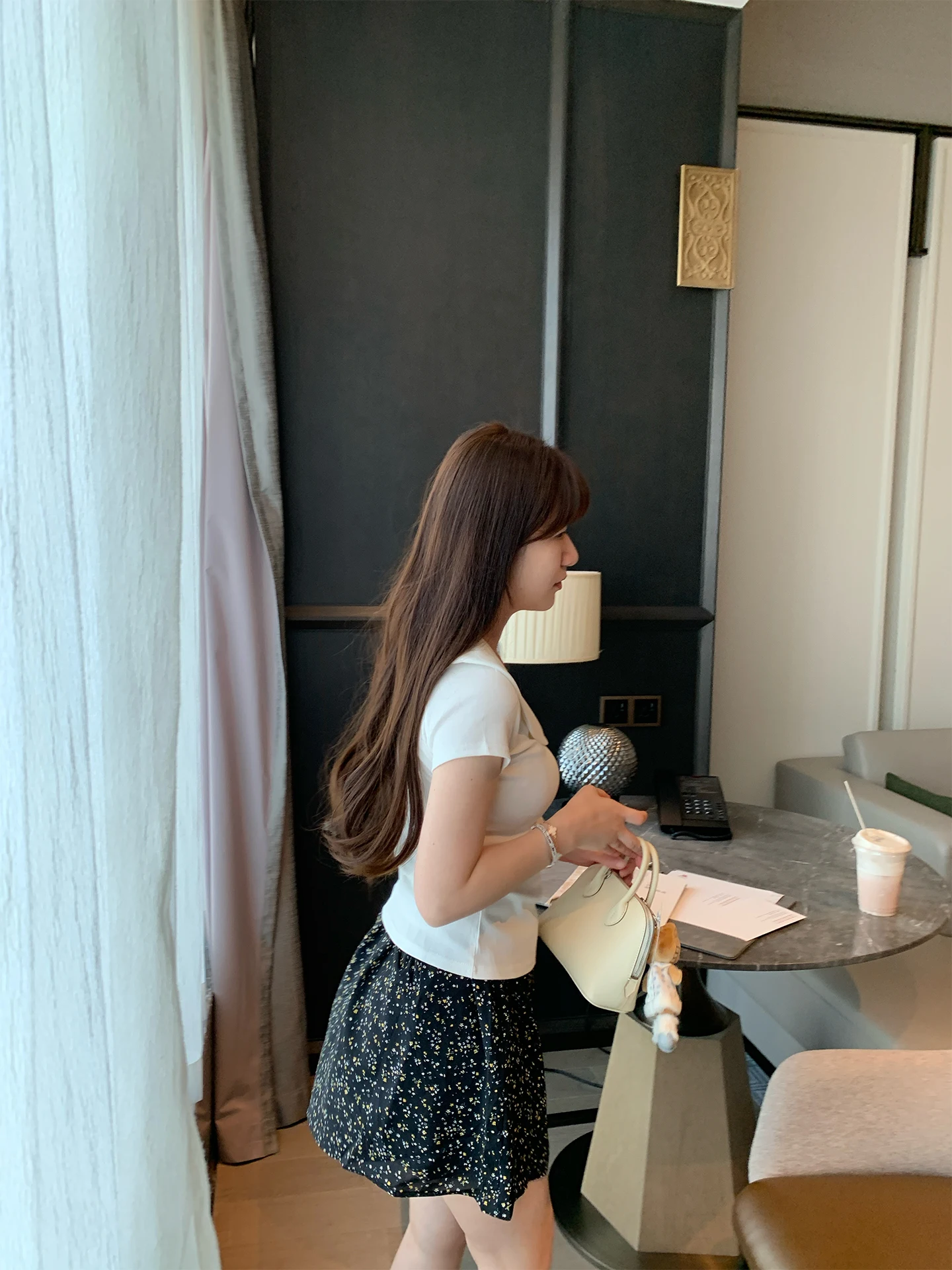 

Повседневная короткая юбка Kkwne с цветочным принтом и высокой талией, весна-лето, эластичный пояс, А-силуэт, элегантная женская модная юбка