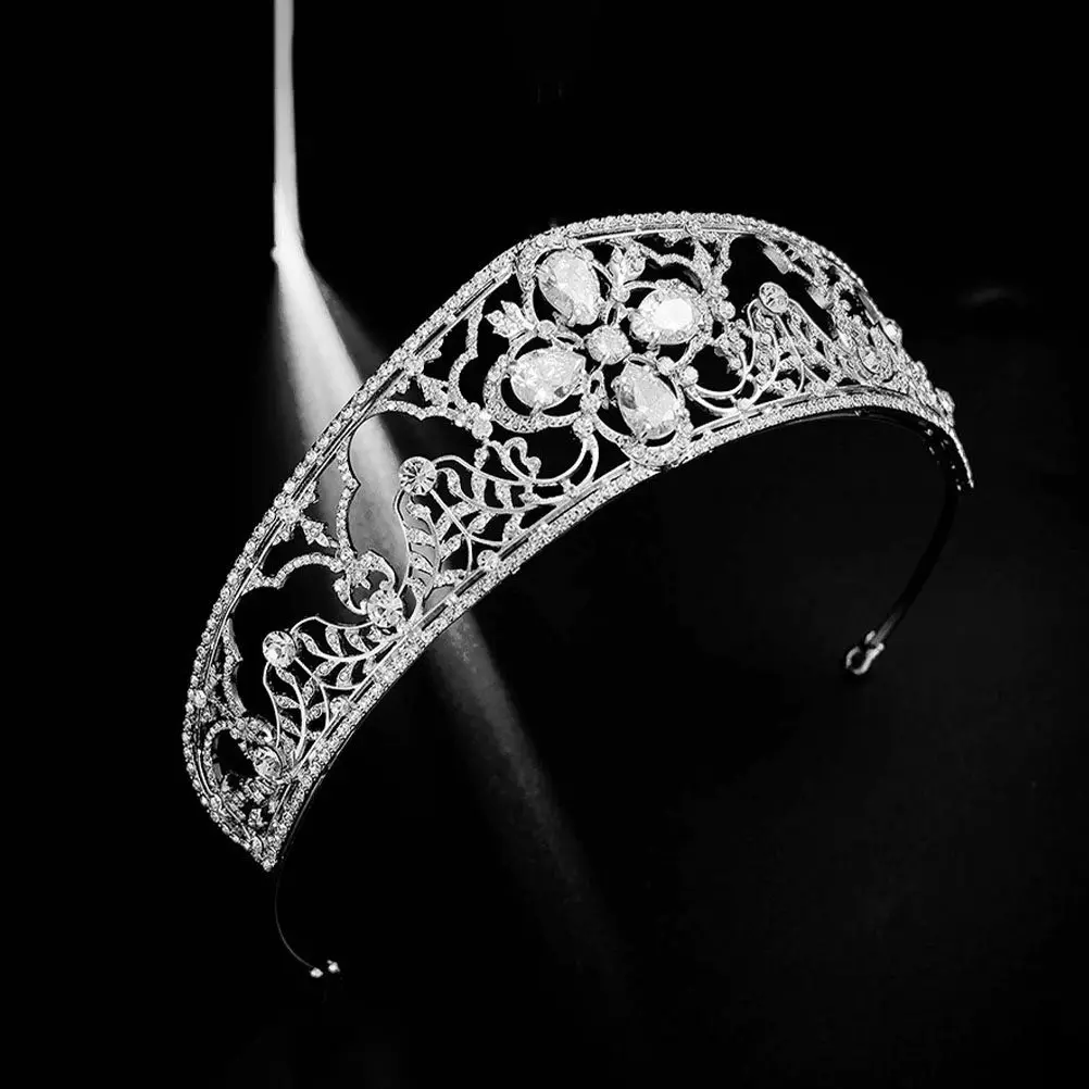

Свадебная корона со стразами, блестящий свадебный головной убор, украшение для волос невесты, романтическая повязка на голову для вечеринки и помолвки, женский головной убор