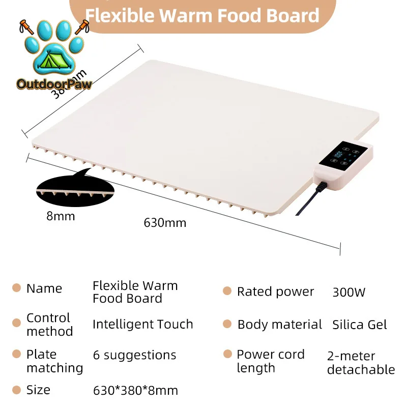 Silicone multi-functional heating and insulation board Folding vegetable warming board Cross-border US, British and European