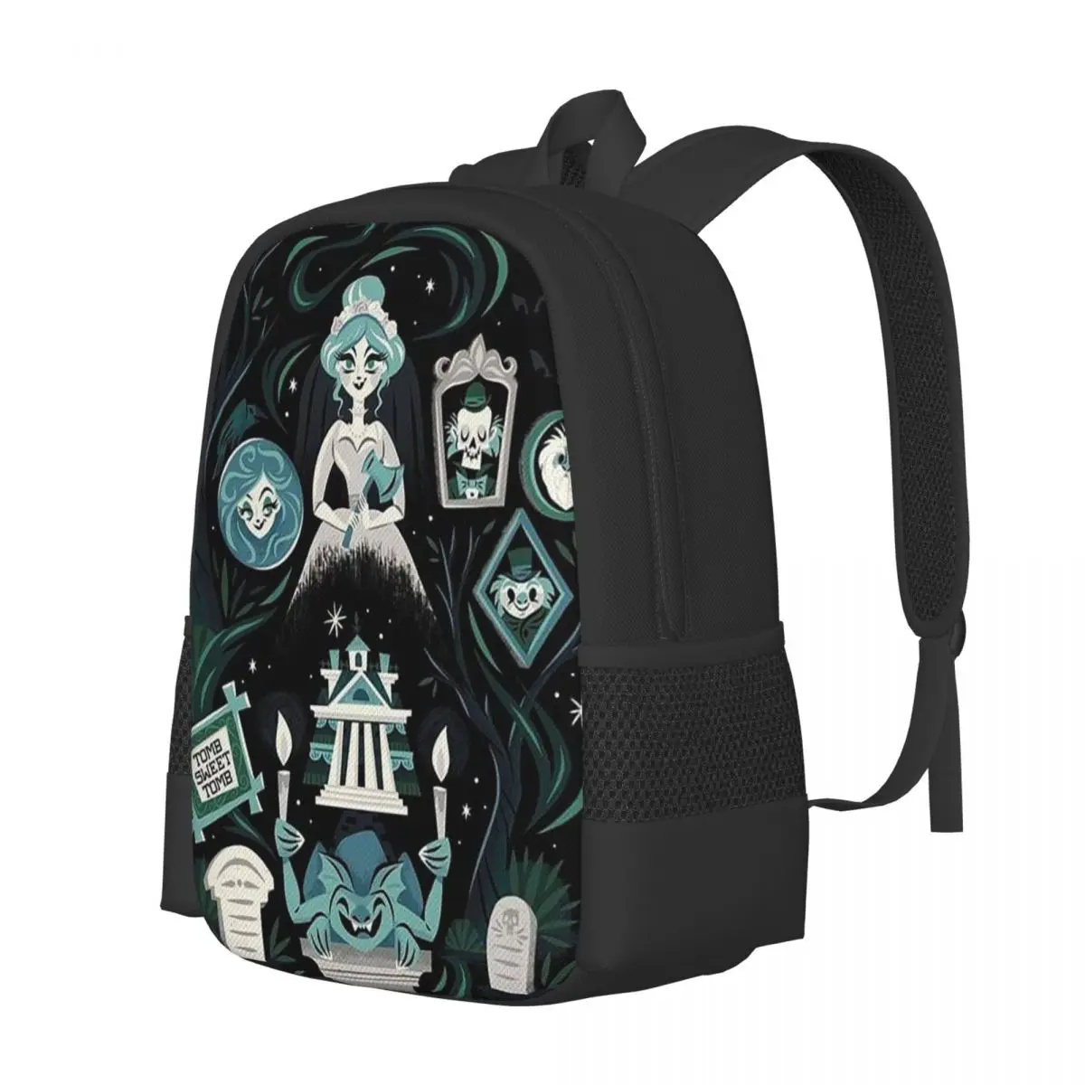 Haunted Mansion Stretching Student Backpack School Bag Hiking Travel Daypack for Men Women Fashion Bookbag Shoulder Bags