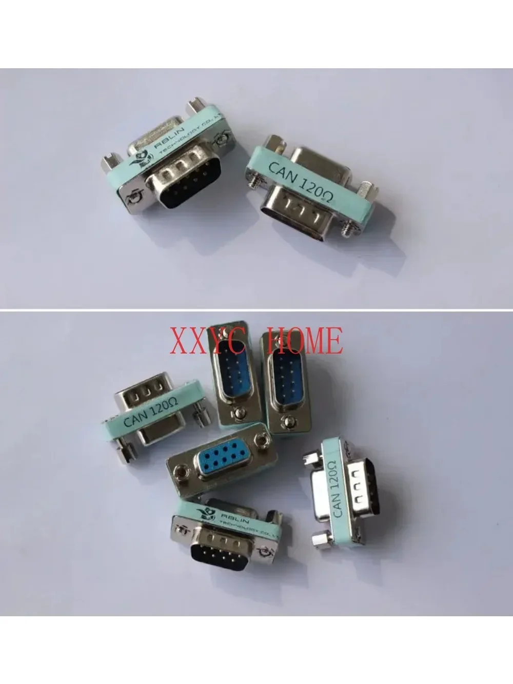 10pcs/lot DB9 Type Male to Female CAN Network Terminal Resistance Compatible with RS485 Built-in 120 Ohm