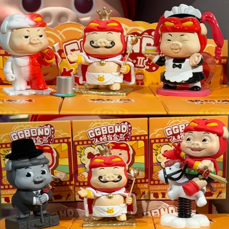 

Genuine Gg Bond Mbti Personality Model Kawaii Toy Anime Peripheral Desktop Decoration Pig Man Male God Cartoon Birthday Gifts